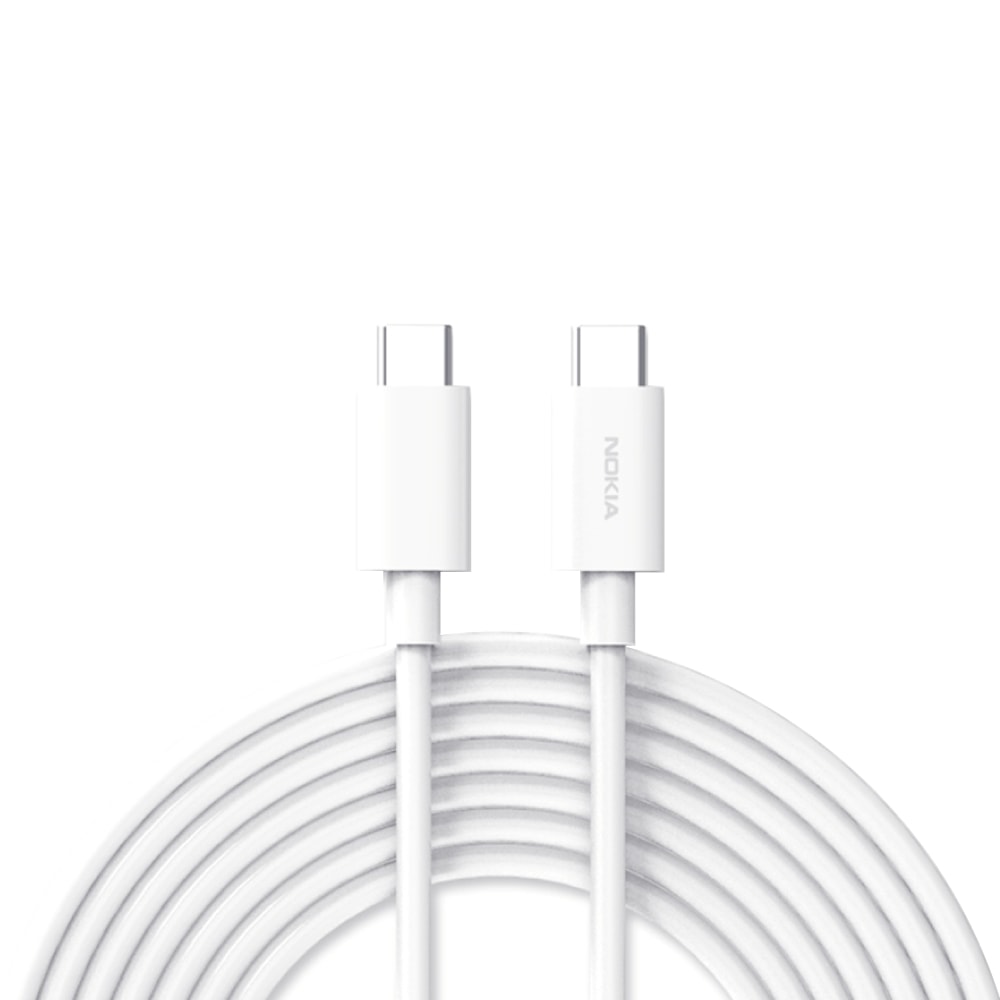 【NOKIA 諾基亞】原廠 5A Type C to Type C 閃充傳輸線 E8101C - 白 (盒裝)