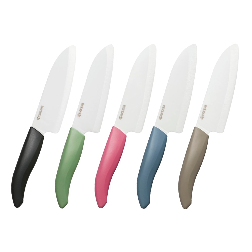 【KYOCERA 京瓷】日本京瓷 彩色陶瓷刀/陶瓷刀/三德刀/料理廚師專用刀14cm 多色任選(原廠總代理)