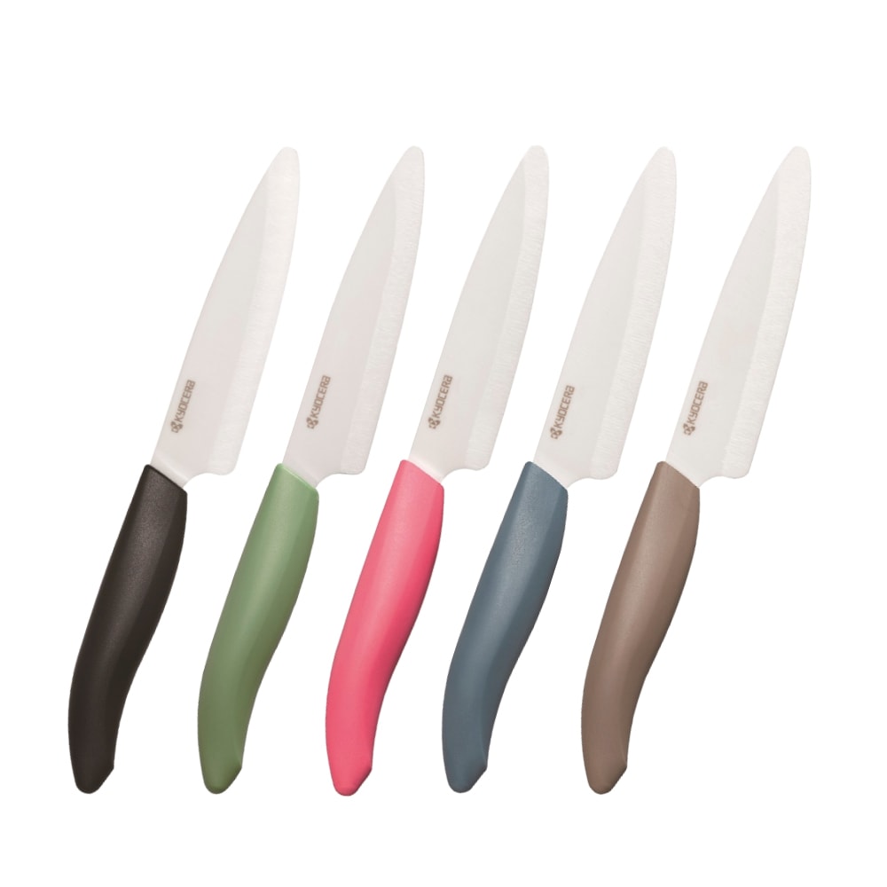 【KYOCERA 京瓷】日本京瓷 彩色陶瓷刀/陶瓷刀/水果刀/蔬果專用刀11cm 多色任選(原廠總代理)