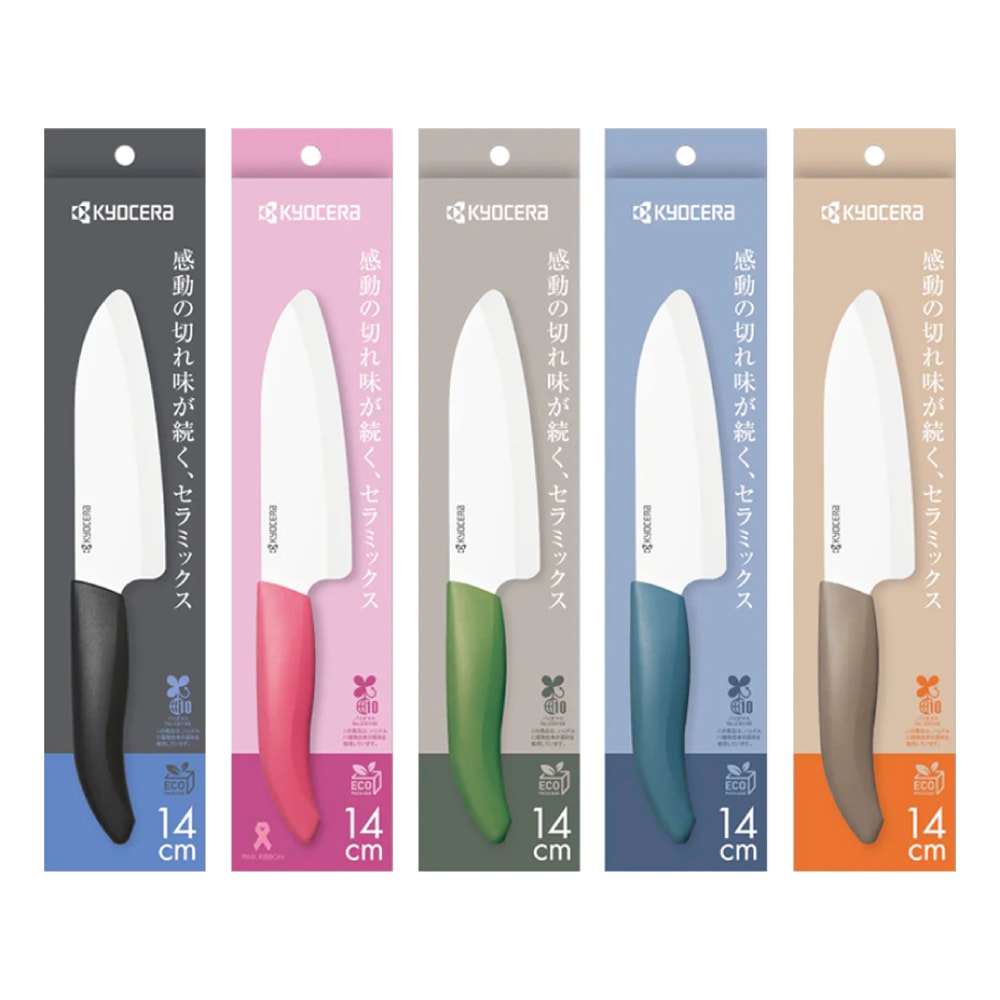 【KYOCERA 京瓷】日本京瓷 彩色陶瓷刀/陶瓷刀/三德刀/料理廚師專用刀14cm 多色任選(原廠總代理)