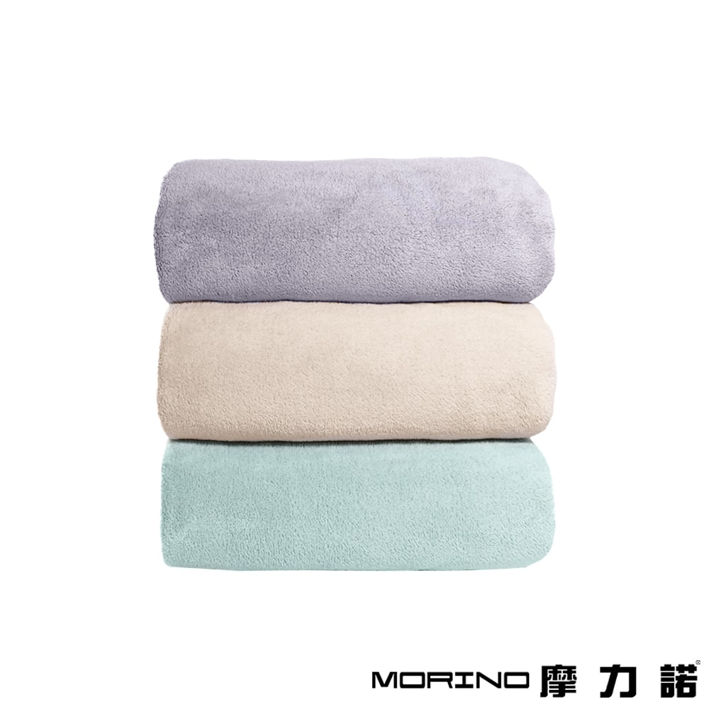 【MORINO 摩力諾】(超值2入組) 超吸水抗菌舒柔蓬鬆加長浴巾_90*170cm 抗菌消臭 瞬吸速乾 MO883