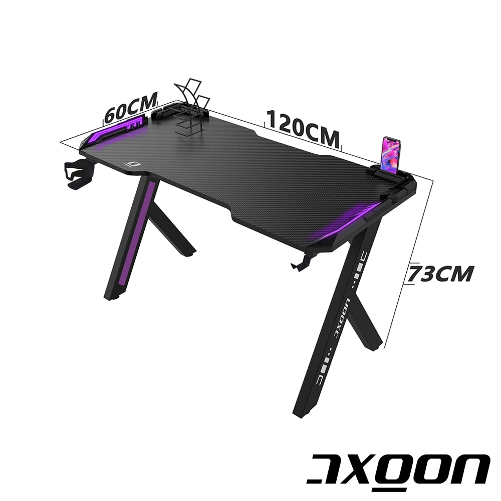 【AXGON】AX2TBR3-1200 R型電競桌(寬1200mm/深600mm)