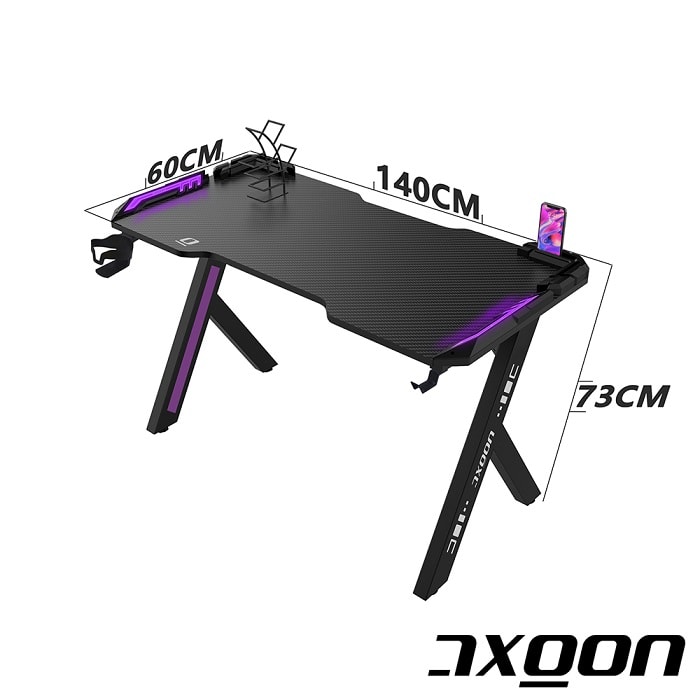 【AXGON】AX2TBR3-1400 R型電競桌(寬1400mm/深600mm)
