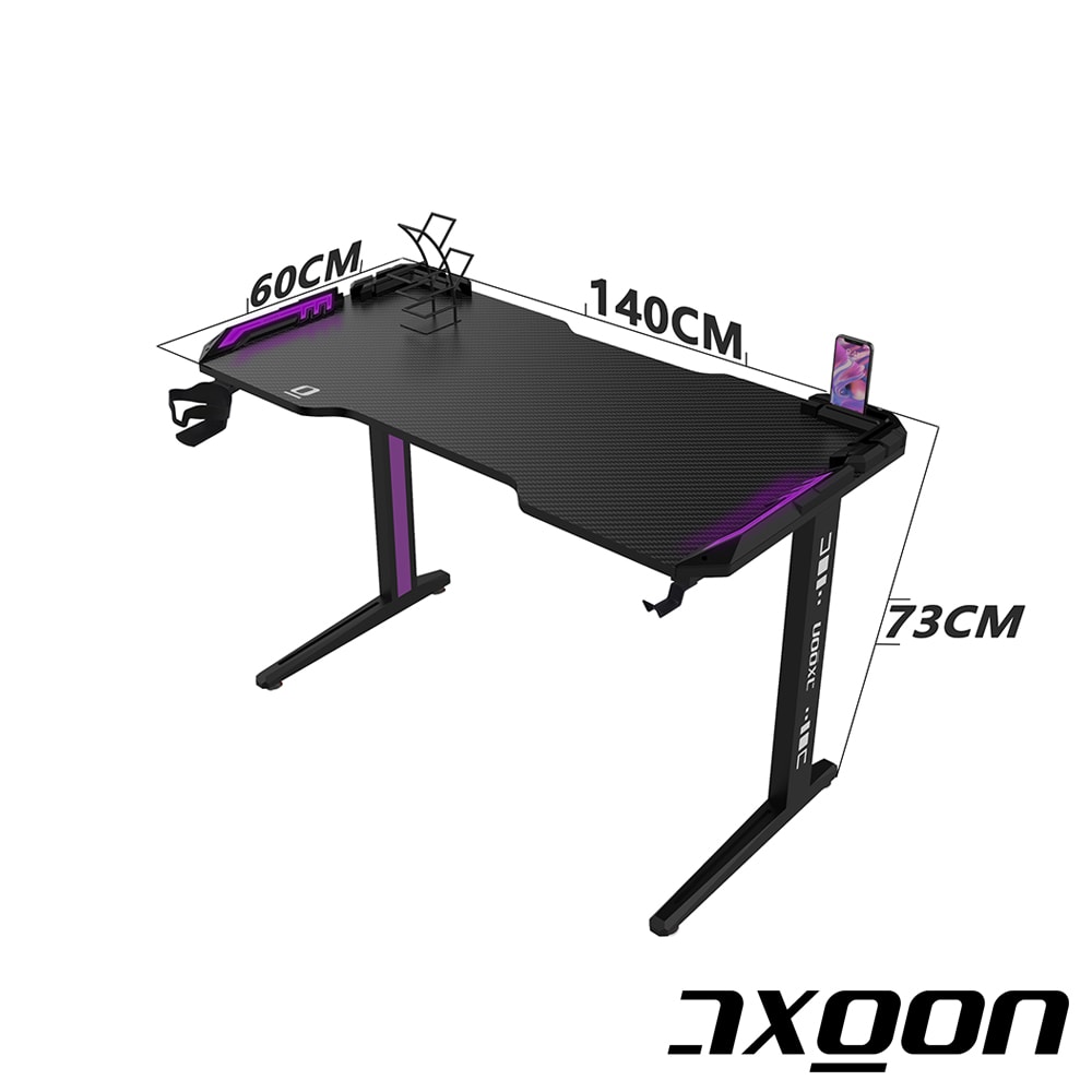 【AXGON】AX2TBT3-1400 T型電競桌(寬1400mm/深600mm)