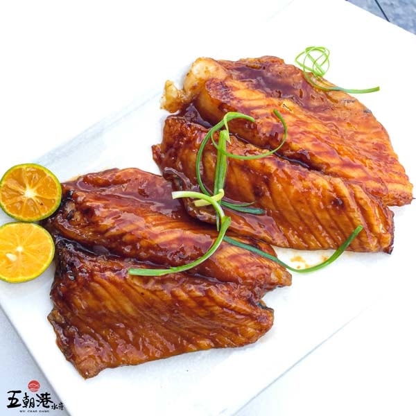 【五朝港水產】大片日式蒲燒鯛魚腹  買二送二組(350g±10%/盒)
