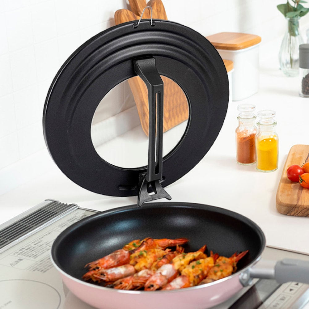 【FREIZ】日本和平金屬 直立式三環玻璃窗鍋蓋(可立式)(24~28cm)