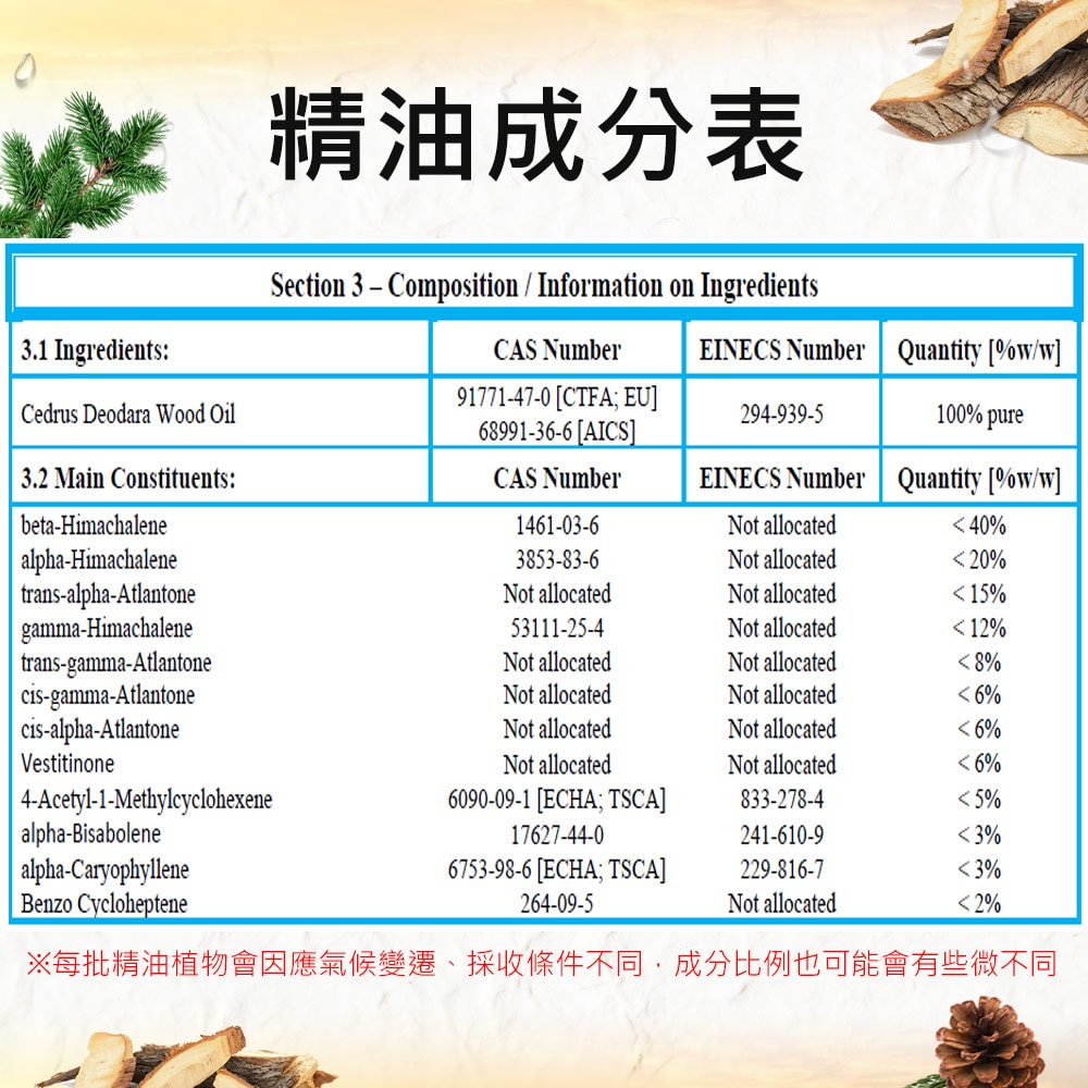 【Warm】單方純精油100ml-雪松(喜馬拉雅山) 森林浴系列
