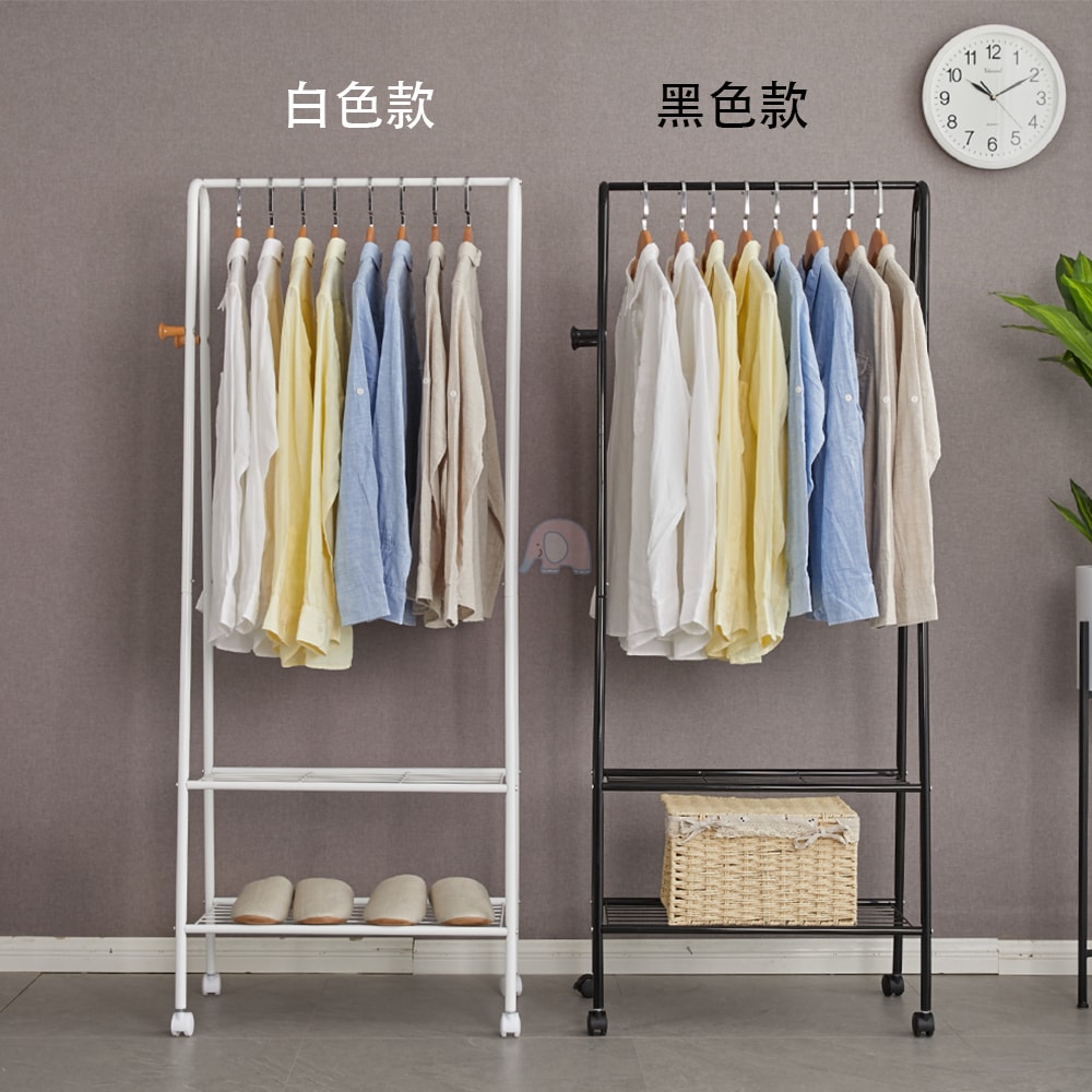 【德昌】簡約日系A型雙層收納掛衣架(晾衣架/掛衣架/晾曬架/曬被架/室內衣架/移動衣架)