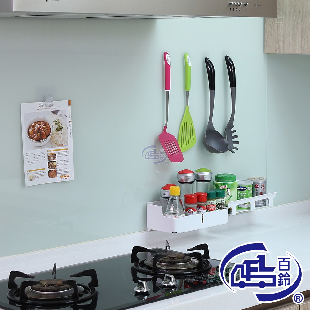 【百鈴】珍豪貼免鑽孔無痕塑鋼筒式衛生紙架附置物盒-4入(無痕貼/免釘/免鑽/置物架/衛生紙架/小毛巾架)