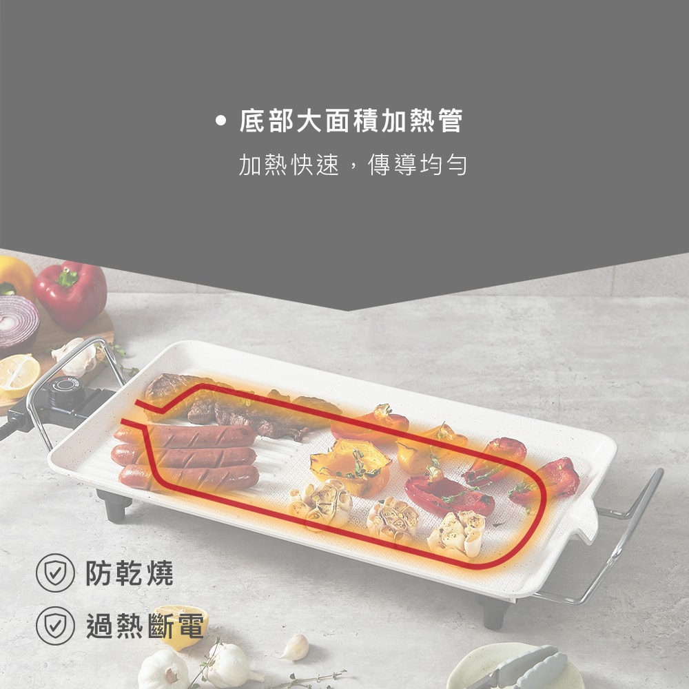 【Telefunken 德律風根】多功能陶瓷電烤盤LT-BBQ213M