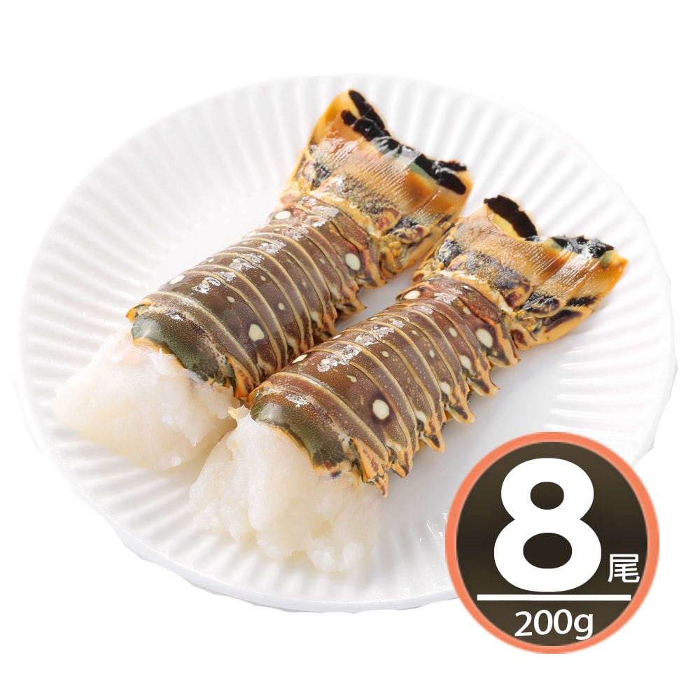 【華得水產】野生頂級特大龍蝦身8尾組(200g/尾)