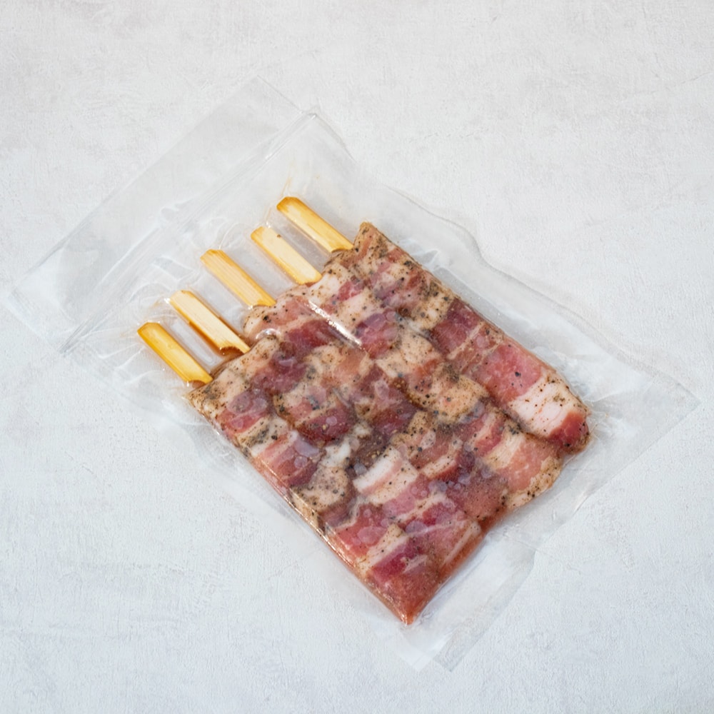 【巧食家】國產五花豬肉串X4包 共20串 (烤肉串 200g/5串/包)