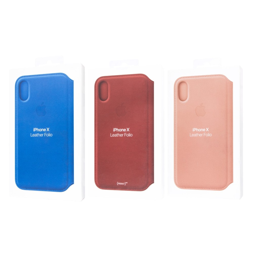 【Apple】原廠 iPhone X Leather Folio 皮革雙面夾 (台灣公司貨)