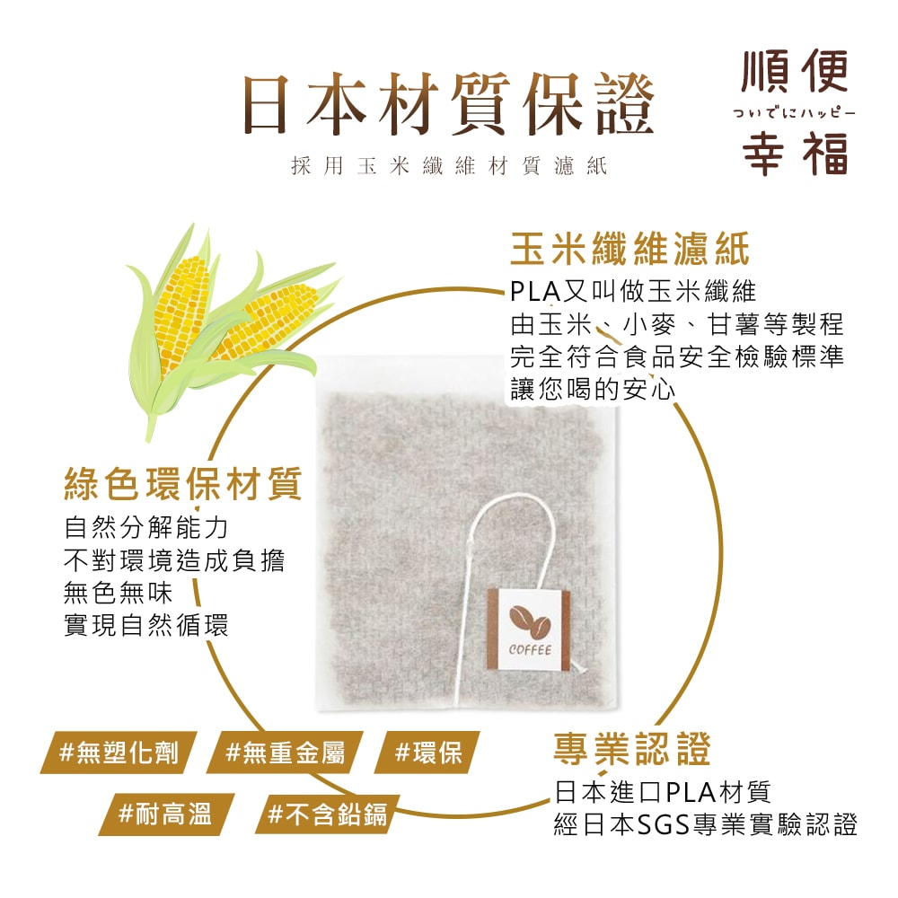 【順便幸福】現磨浸泡式咖啡-精品系列12包x1盒(冷泡 沖泡 茶包)(7個工作天出貨)