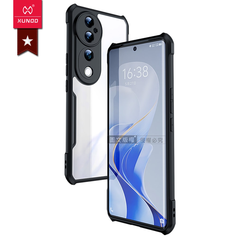 【XUNDD 訊迪】軍事防摔 vivo V40/V40 Pro 5G 鏡頭全包覆 清透保護殼 手機殼(夜幕黑)