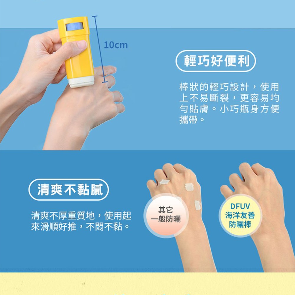 【DF美肌醫生】UV海洋友善防曬棒20g SPF50+ / ★★★★ 2入/組