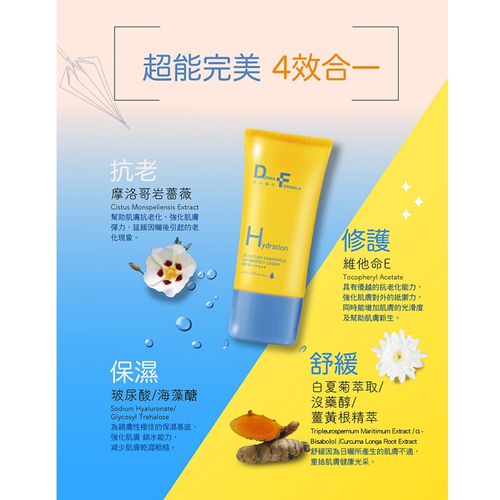 【DF美肌醫生】白夏菊超修護防曬乳/超透亮防曬CC霜/超輕感防曬凝露 40ml SPF50+ / ★★★★ 2入/組