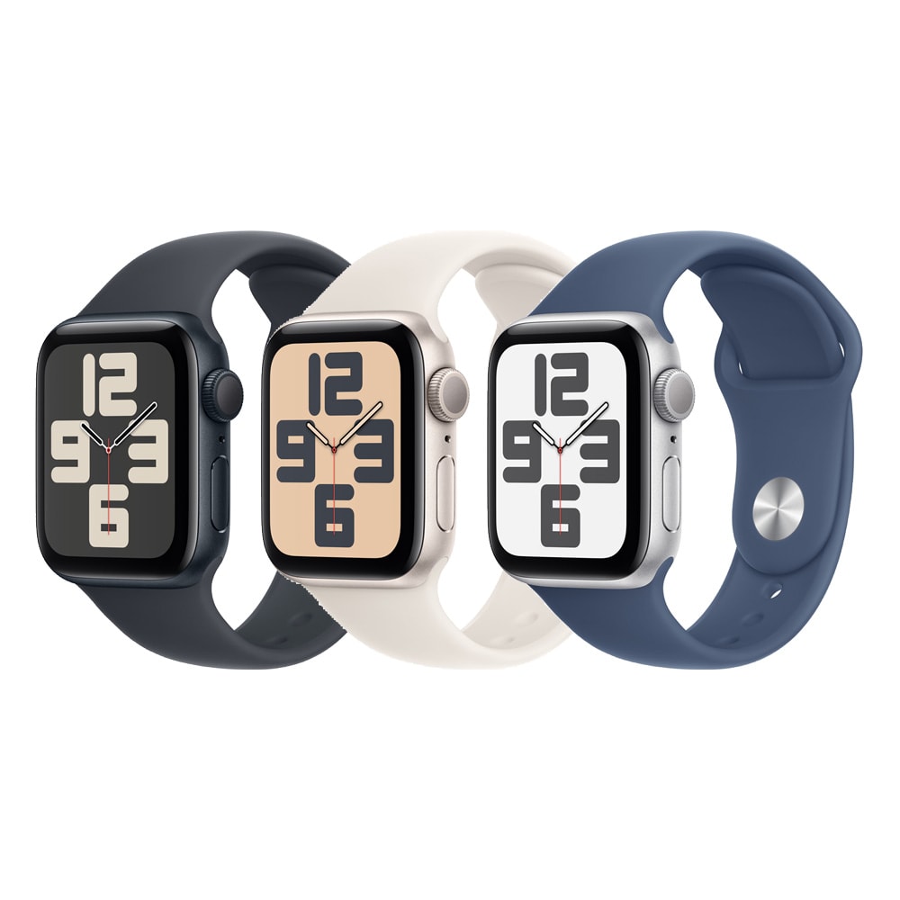 【Apple官方直送】Watch SE GPS(40mm)鋁金屬錶殼+運動型錶帶 M/L【10個工作天出貨】