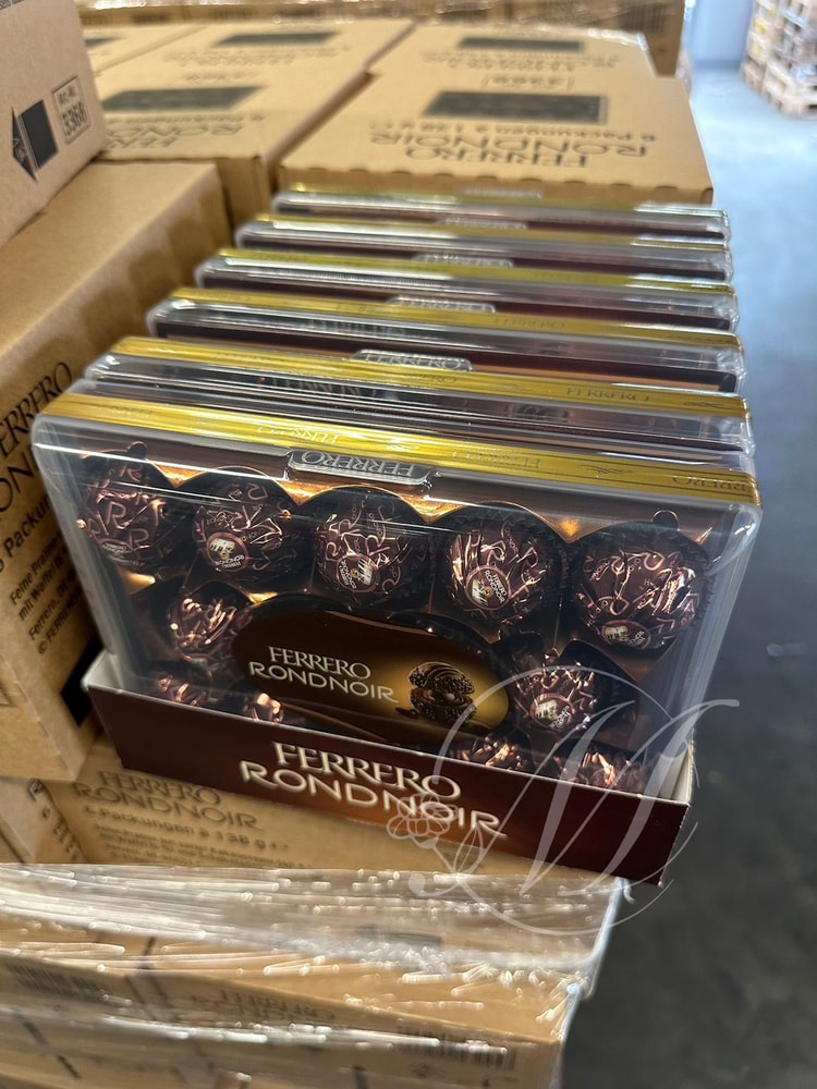 【費列羅 Ferrero】(3盒組)德國 限量版 FERRERO RONDNOIR 費列羅 頂級黑巧克力朗莎禮盒14顆/盒 現貨(3盒組)