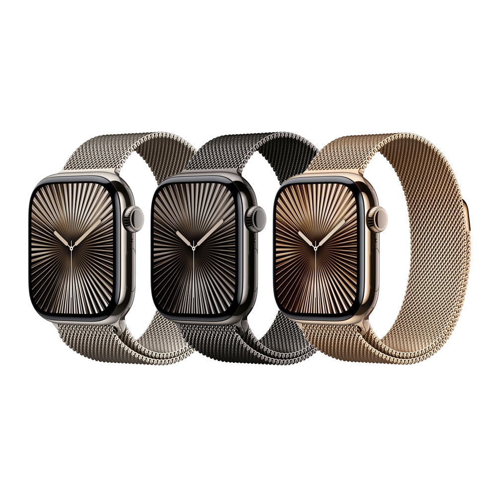 【Apple官方直送】Watch Series 10 (S10) GPS+行動網路(42mm)鈦金屬錶殼+米蘭式錶環【10個工作天出貨】