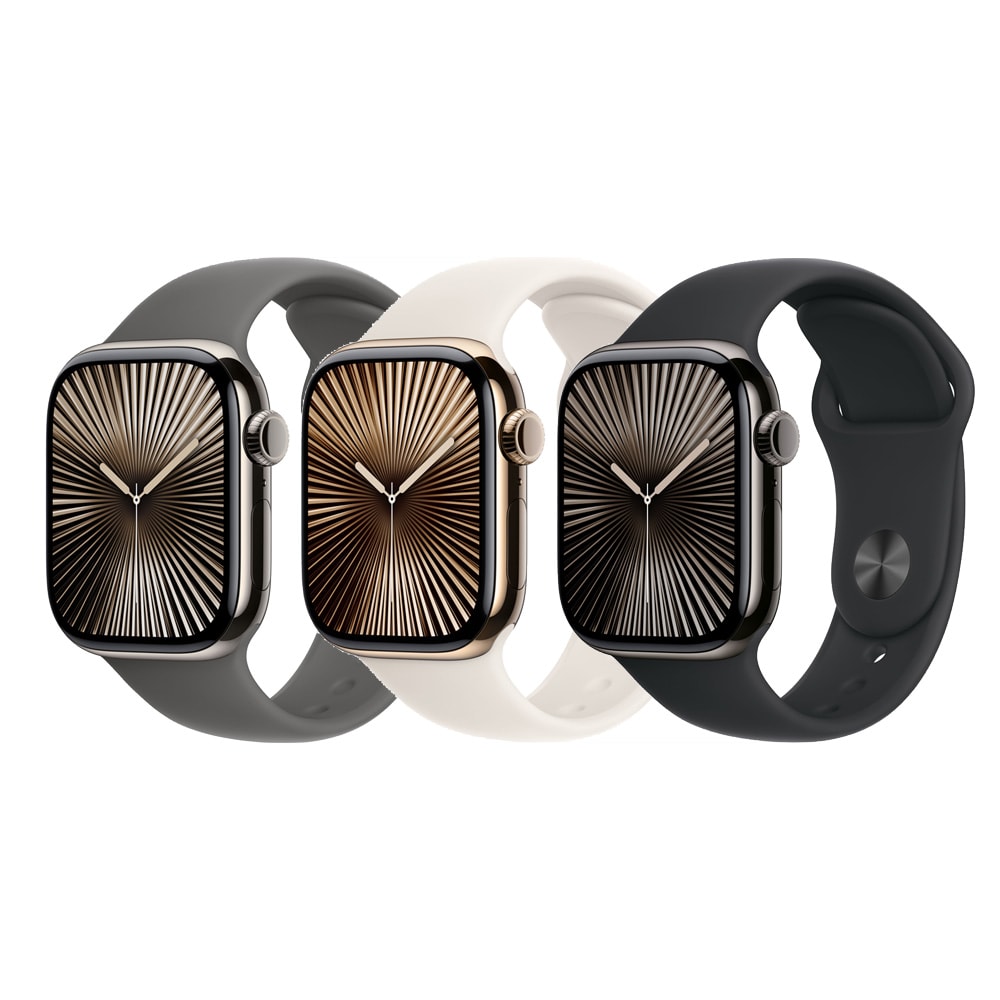 【Apple官方直送】Watch Series 10 (S10) GPS+行動網路(46mm)鈦金屬錶殼+運動型錶帶 M/L【25個工作天出貨】