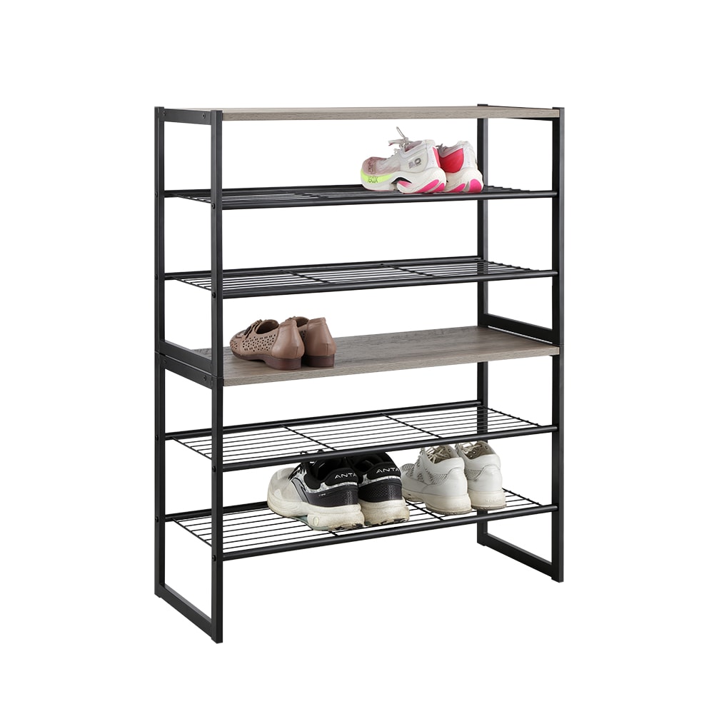 【Hampton 漢汀堡】里歐置物收納鐵網鞋架-二入