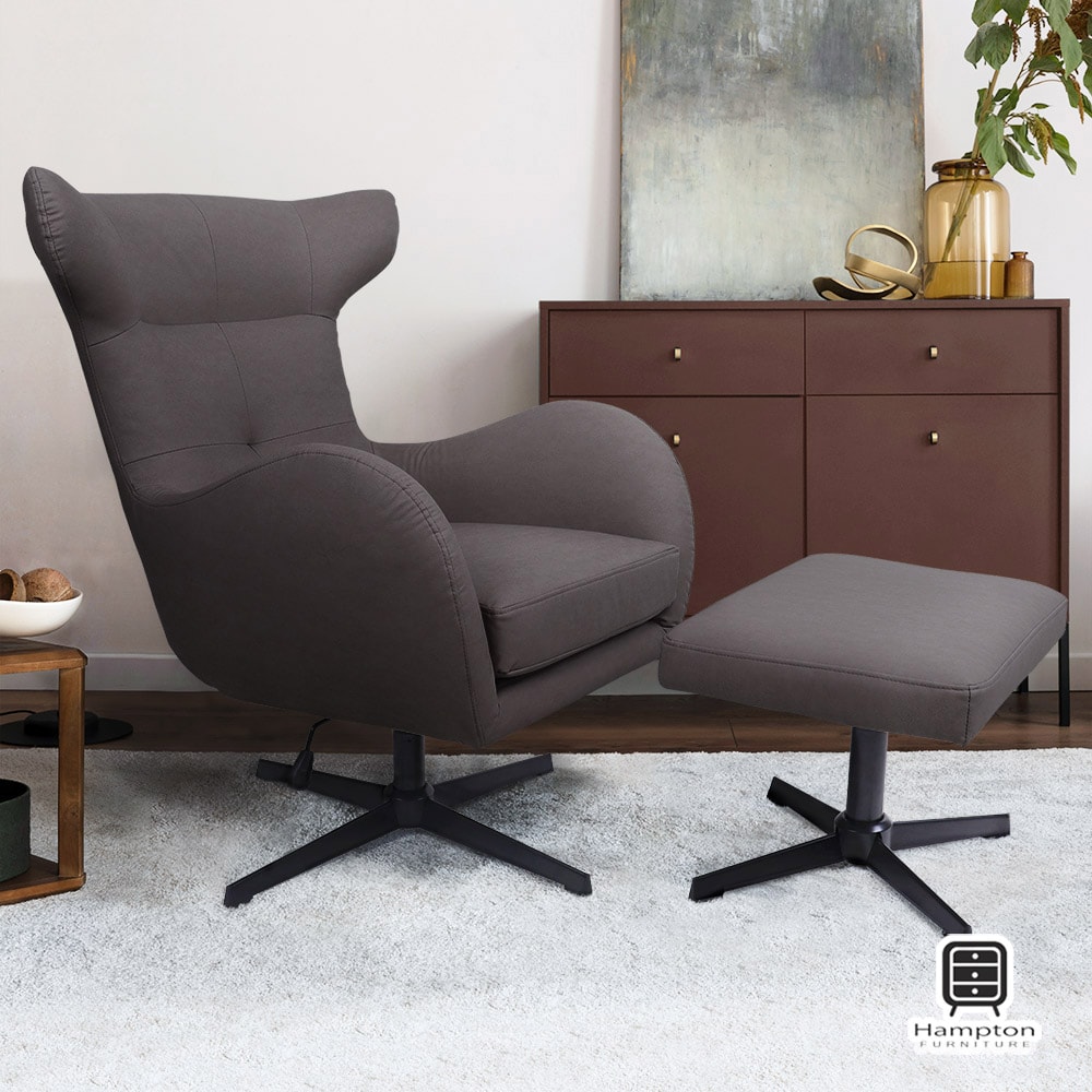 【Hampton 漢汀堡】艾瑞克高背旋轉主人椅組-多色可選