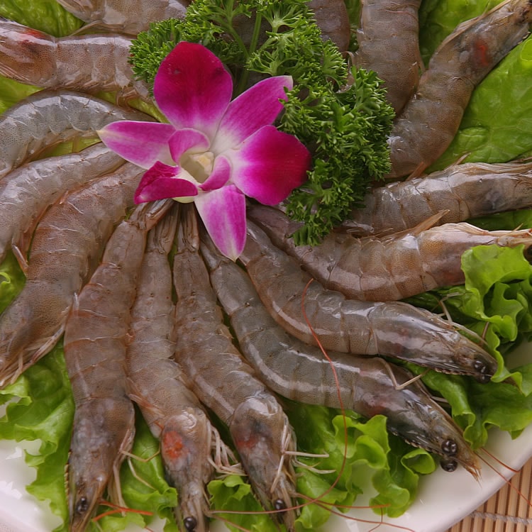 【披薩市】(十二盒)南美進口活凍白蝦《偏大隻高級品》800公克/盒(29-30隻)