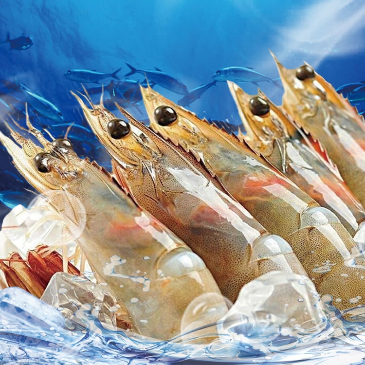 【披薩市】(十二盒)南美進口活凍白蝦《偏大隻高級品》800公克/盒(29-30隻)