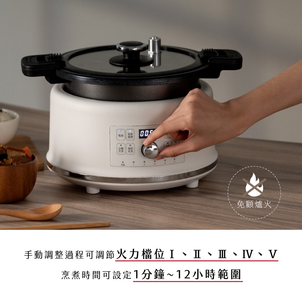 【KINYO】2L智慧萬用鍋/微電腦電子鍋/壓力鍋 (PCO-2550)無水微壓料理