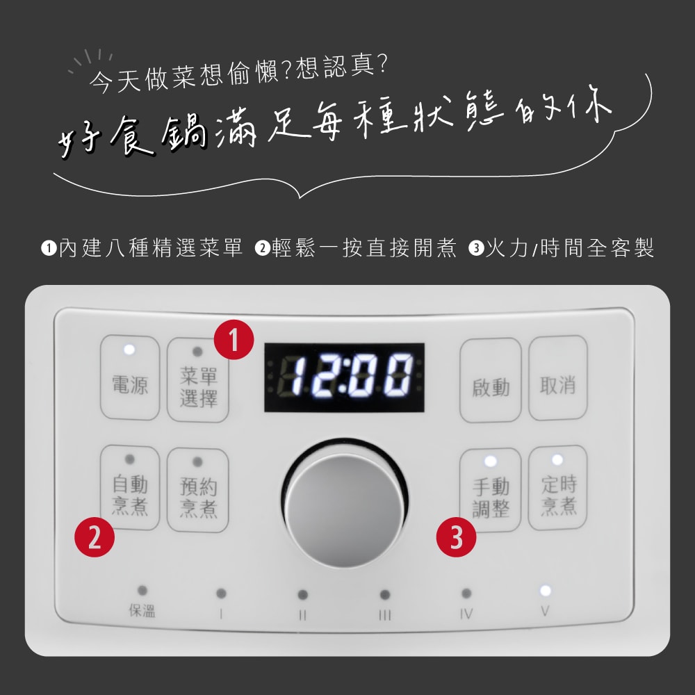 【KINYO】2L智慧萬用鍋/微電腦電子鍋/壓力鍋 (PCO-2550)無水微壓料理