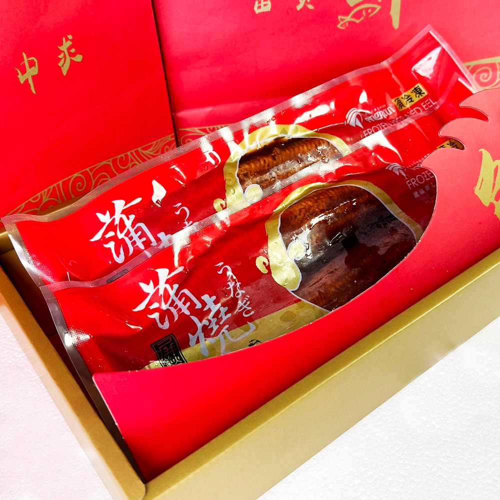 【五朝港水產】富貴鰻堂 禮盒(附提袋) 日式蒲燒鰻魚(330克±10%/包)共兩包(年菜/年貨)