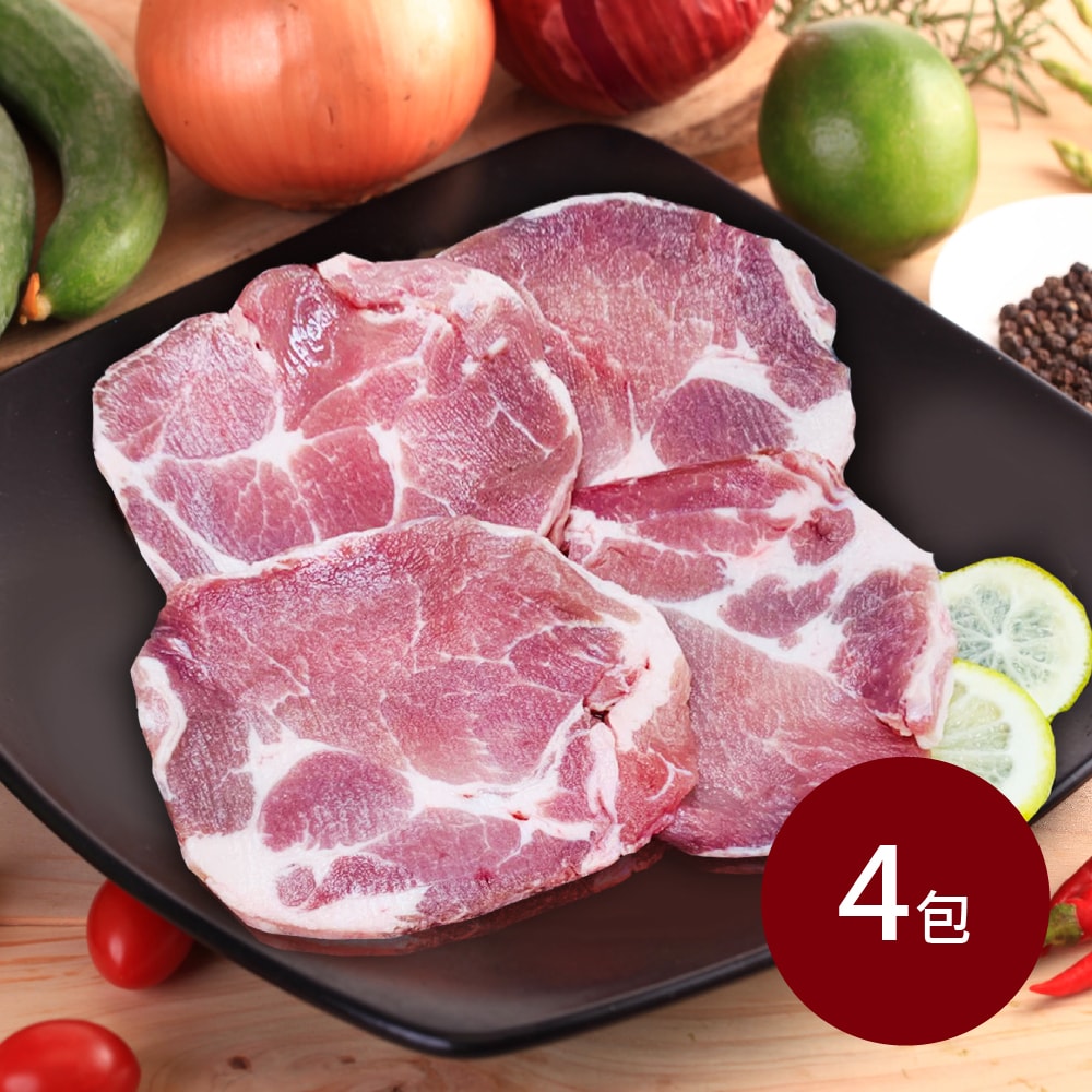 【料里長】頂極原塊梅花豬肉片4包組(1000g/包)