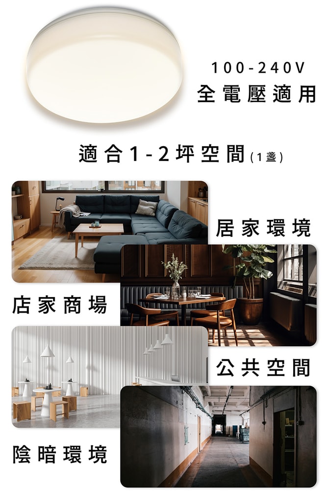 【太星電工】LED高亮度蛋糕吸頂燈16W/(白光/自然光/黃光) WHB916