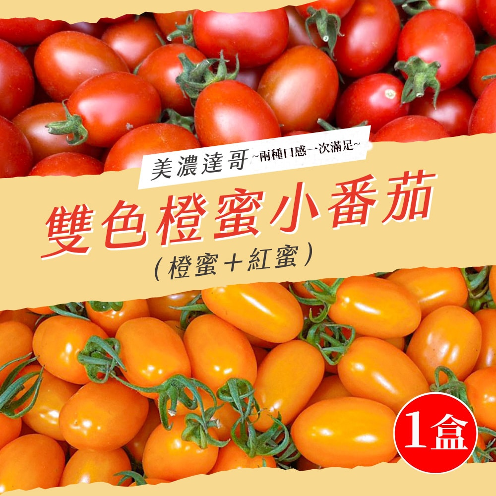 【初品果】美濃達哥雙色小番茄禮盒(橙蜜香+紅蜜)3斤x1盒_預購12/22開始陸續出貨