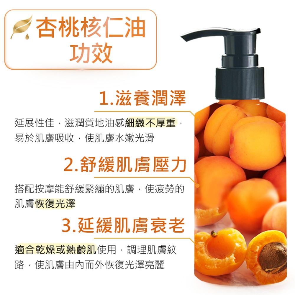 【ANDZEN】安得仁 基底油160ml-(杏桃核仁油/杏核仁油/Apricot Kernel) 天然 草本 按摩油 保濕油 基礎油