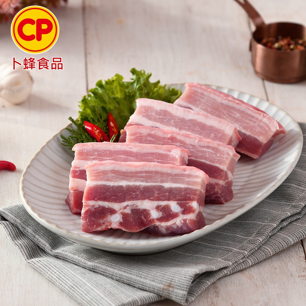 【卜蜂】國產豬 營業用_五花肉塊-扣肉x12kg(3kgx4包/箱_箱購.量販.適店家.批發)