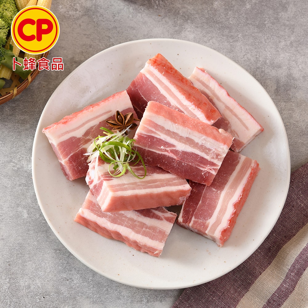 【卜蜂】國產豬 營業用_五花肉塊-扣肉x12kg(3kgx4包/箱_箱購.量販.適店家.批發)