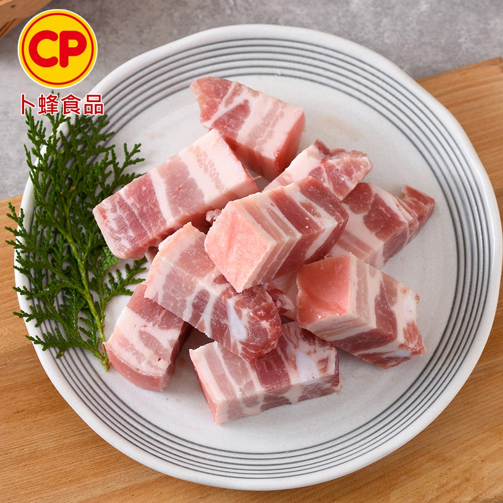 【卜蜂】國產豬 營業用_附皮五花肉x12kg(3kgx4包/箱_箱購.量販.適店家.批發)