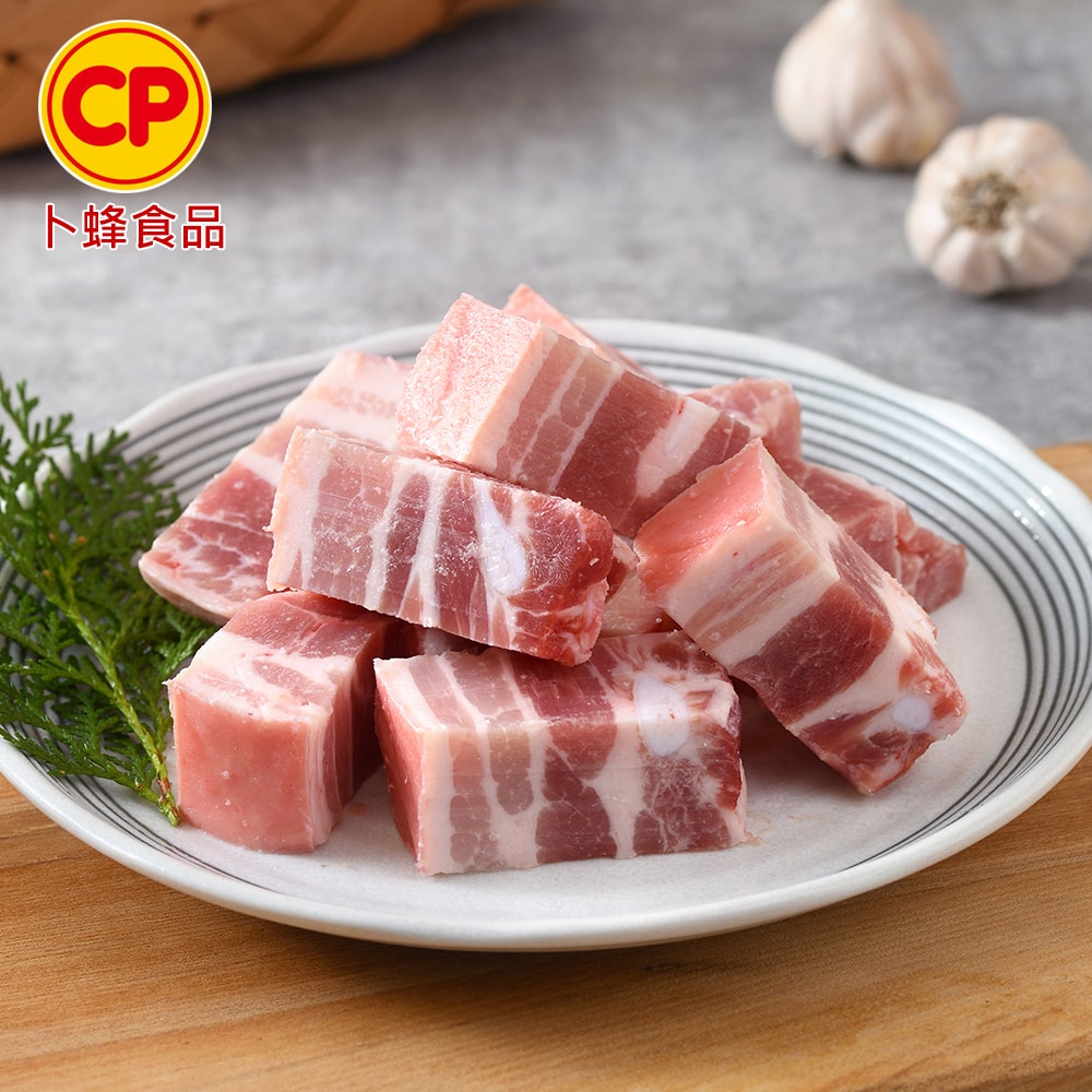 【卜蜂】國產豬 營業用_附皮五花肉x12kg(3kgx4包/箱_箱購.量販.適店家.批發)