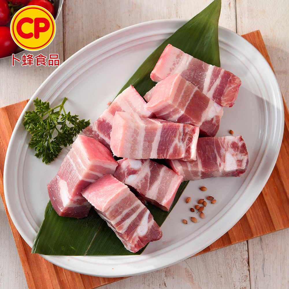 【卜蜂】國產豬 營業用_附皮五花肉x12kg(3kgx4包/箱_箱購.量販.適店家.批發)