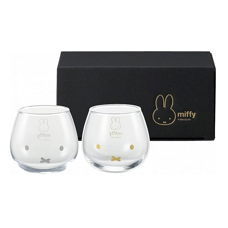 【Miffy 米飛】牛奶玻璃對杯組 玻璃杯 咖啡杯 牛奶杯 對杯 玻璃杯禮盒 杯子禮盒 禮盒