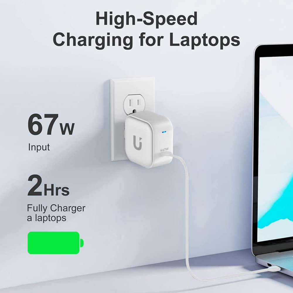 【UKKO】進階版 67W GaN氮化鎵 mini 急速充電器 (白)