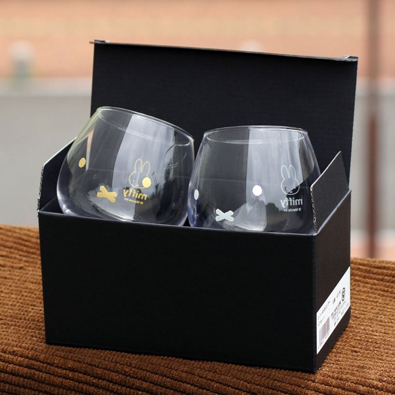 【Miffy 米飛】牛奶玻璃對杯組 玻璃杯 咖啡杯 牛奶杯 對杯 玻璃杯禮盒 杯子禮盒 禮盒