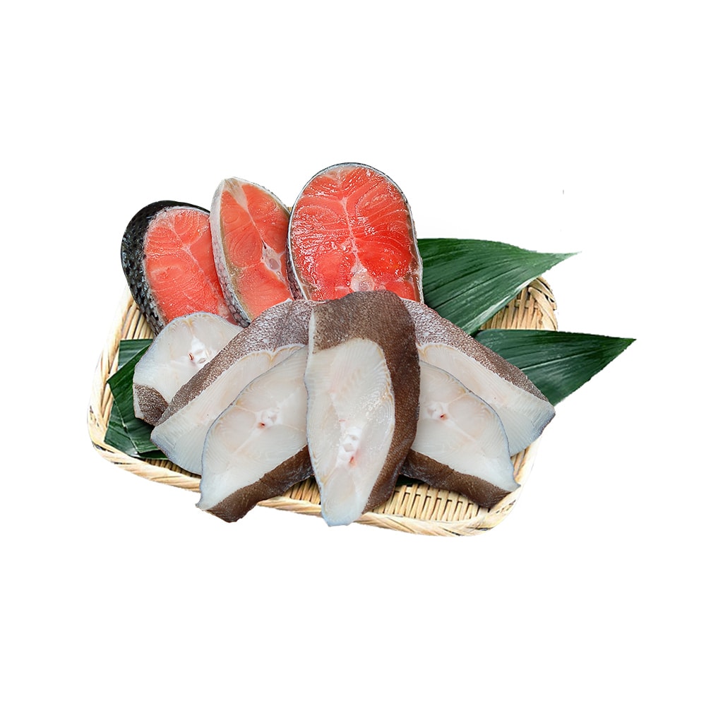 【築地一番鮮】無肚洞鮮魚拼盤40片組(鮭魚20片+大比目魚20片)