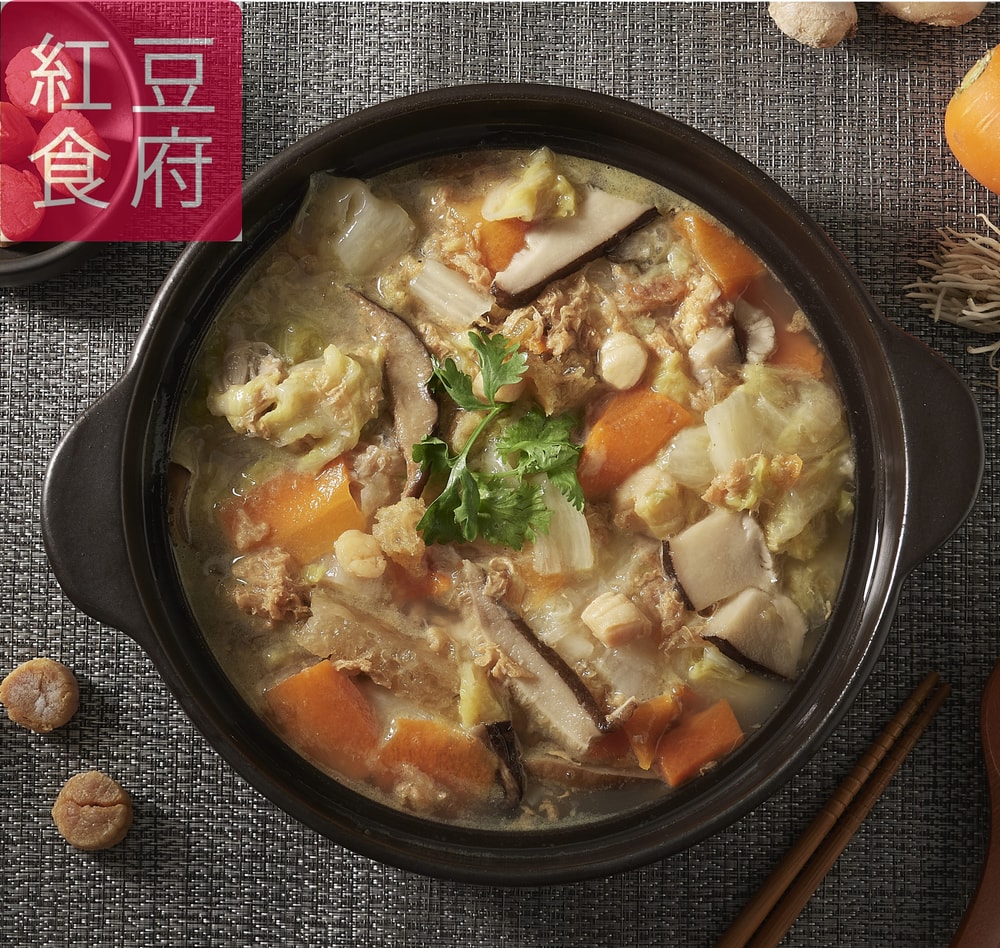 【紅豆食府】(免運)干貝白菜滷 1200g/盒 共2盒