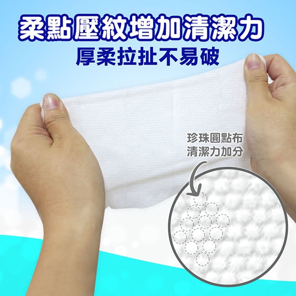 【奈森克林】綠水滴將加大加厚純水柔濕巾(加蓋80抽)*24包