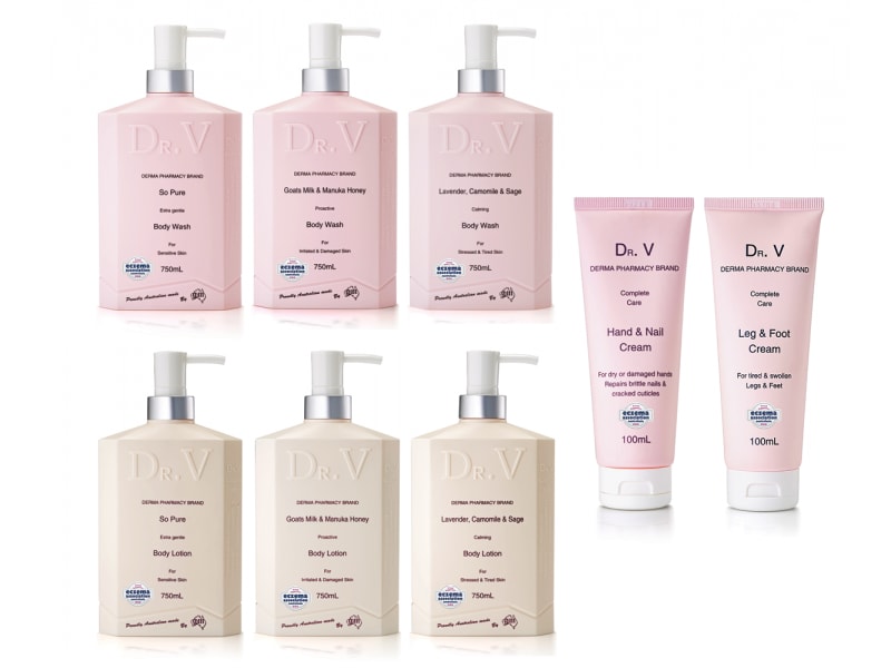 【澳洲 Dr. V】專業級配方-純淨溫和沐浴乳(4入組 750ml/瓶)