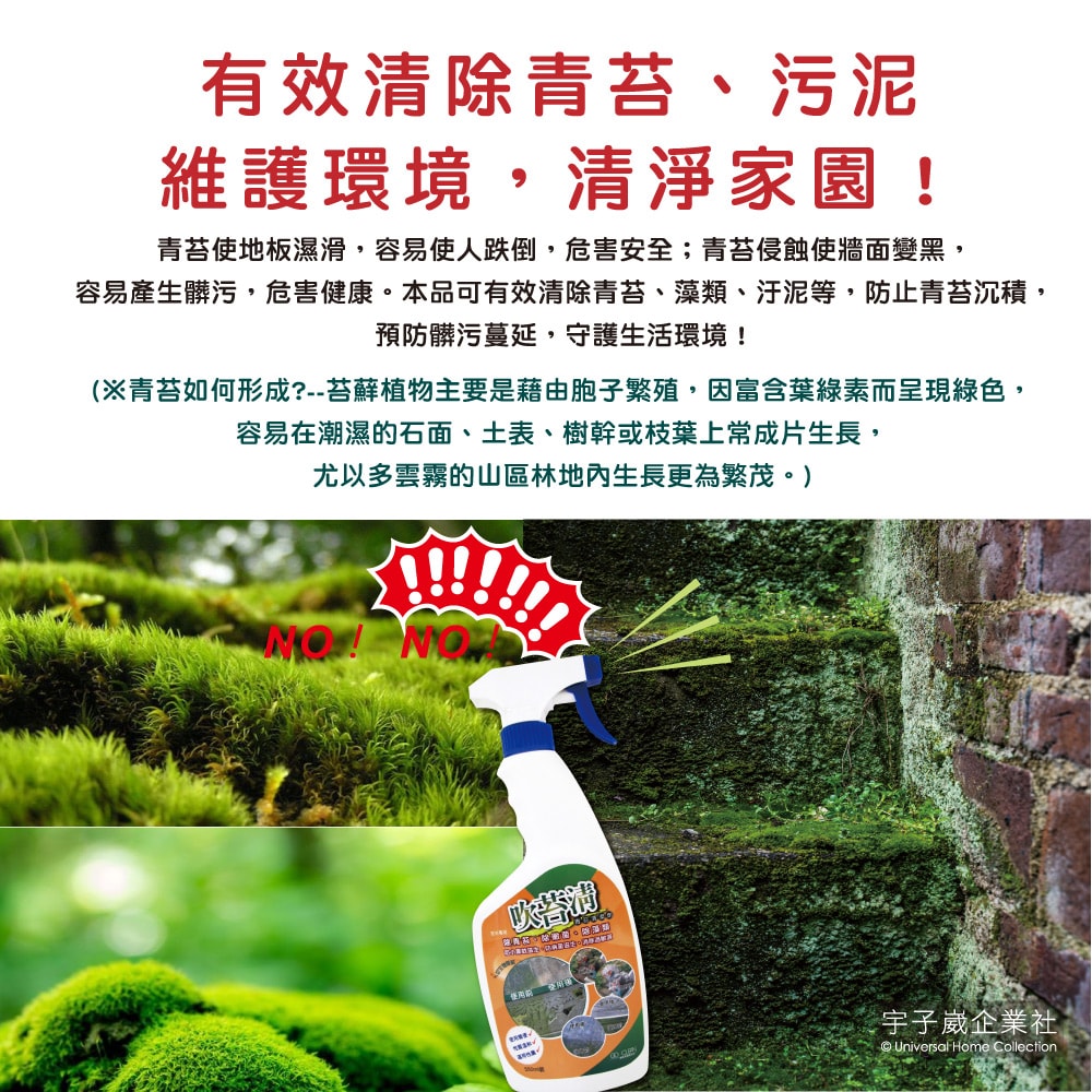 【吹苔清】除青苔清潔劑(2公升大罐裝)