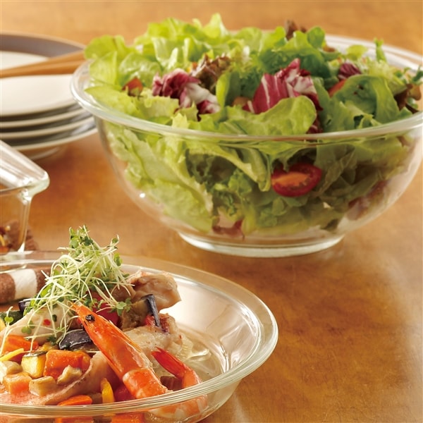 【iwaki】日本耐熱玻璃烘焙四件組 調理碗1.5L/2.5L+烤盤340mlx2(原廠總代理)